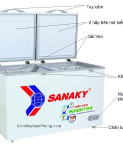 Tủ đông Sanaky VH-3699A3 270 lít Inverter, 1 ngăn đông 2 cánh