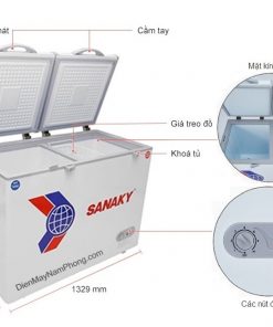 Các bộ phận của tủ đông Sanaky VH-405W2 280 lít