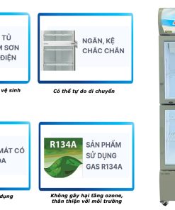 Tủ mát Alaska LC-385D 2 cửa trên dưới