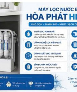 Máy lọc nước để gầm Hòa Phát HPU458 11 lõi lọc gọn nhẹ